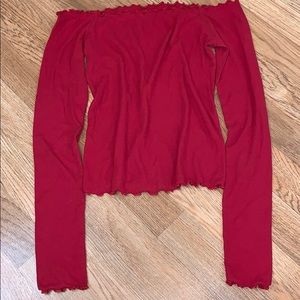 Off the shoulder long sleeve